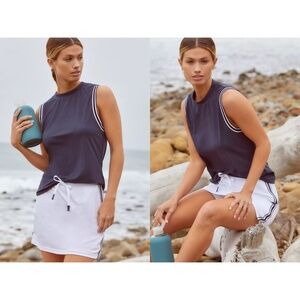 VARLEY | Classic Breathable Wellings Performance Tank in Navy/White | Size Small